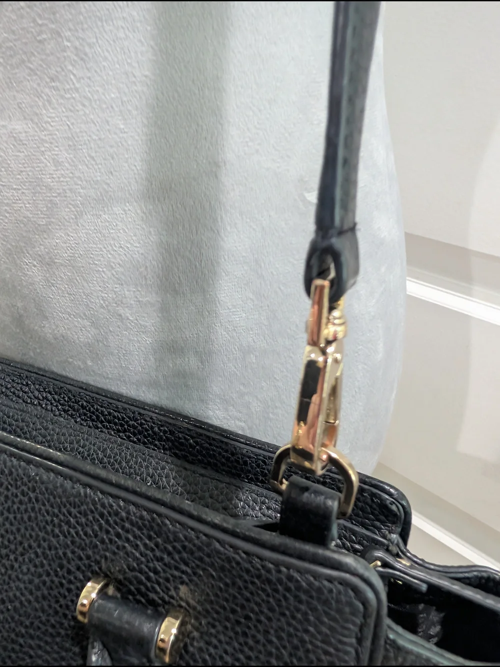 Kate Spade Black Leather Tassel Satchel